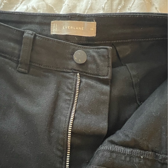 everlane cropped wide leg regular jeans black denim - Picture 4 of 6